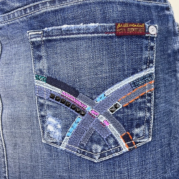 NEW 7 for All Mankind Denim Mini Skirt  SZ-26 - Picture 2 of 12